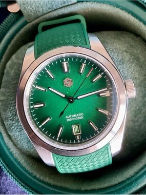 New w Box Gradient Green San Martin JianZhan Automatic Watch
